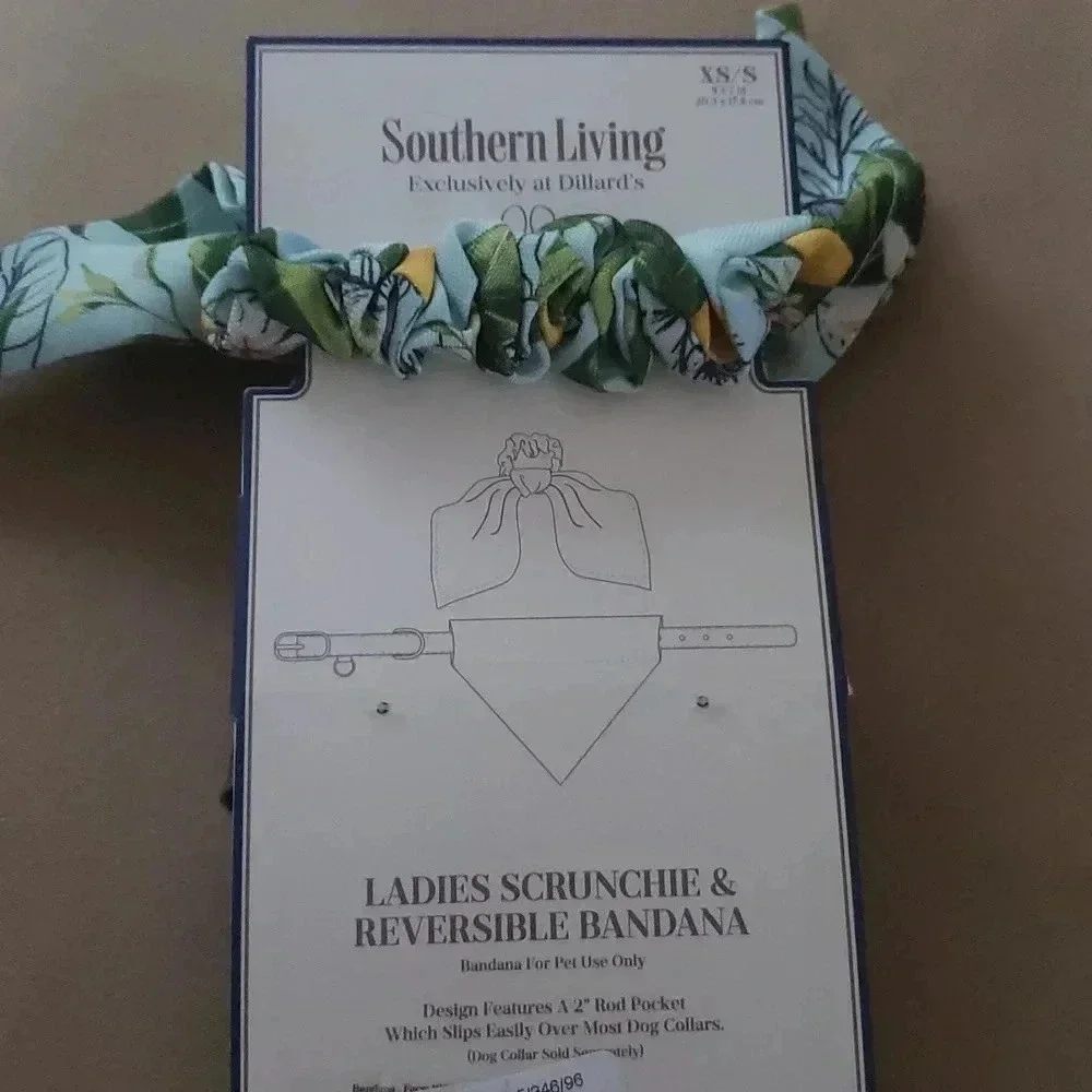 Pet Bandana With Matching Owner Scrunchie Set New